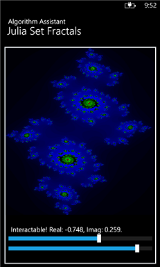 Julia Set A visualization of the Julia Set fractal