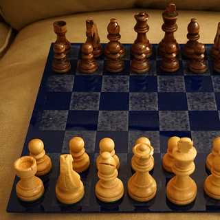 Laser-engraved chess board example