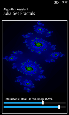 A visualization of the Julia Set fractal